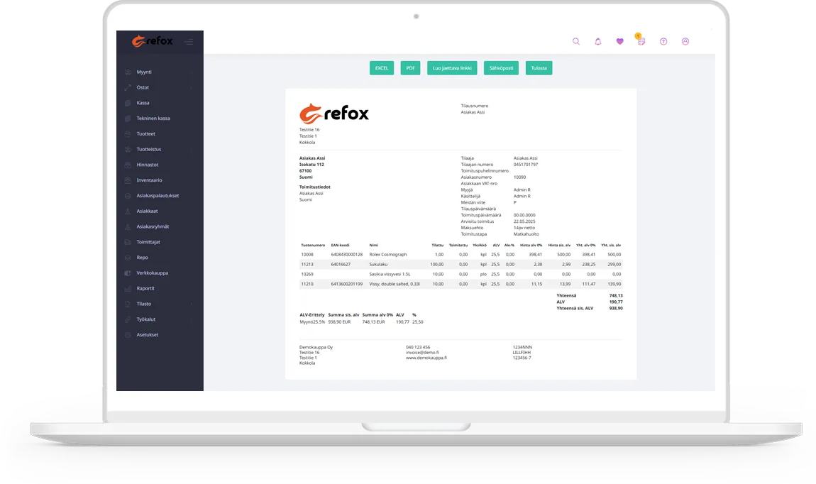 Refox UI example