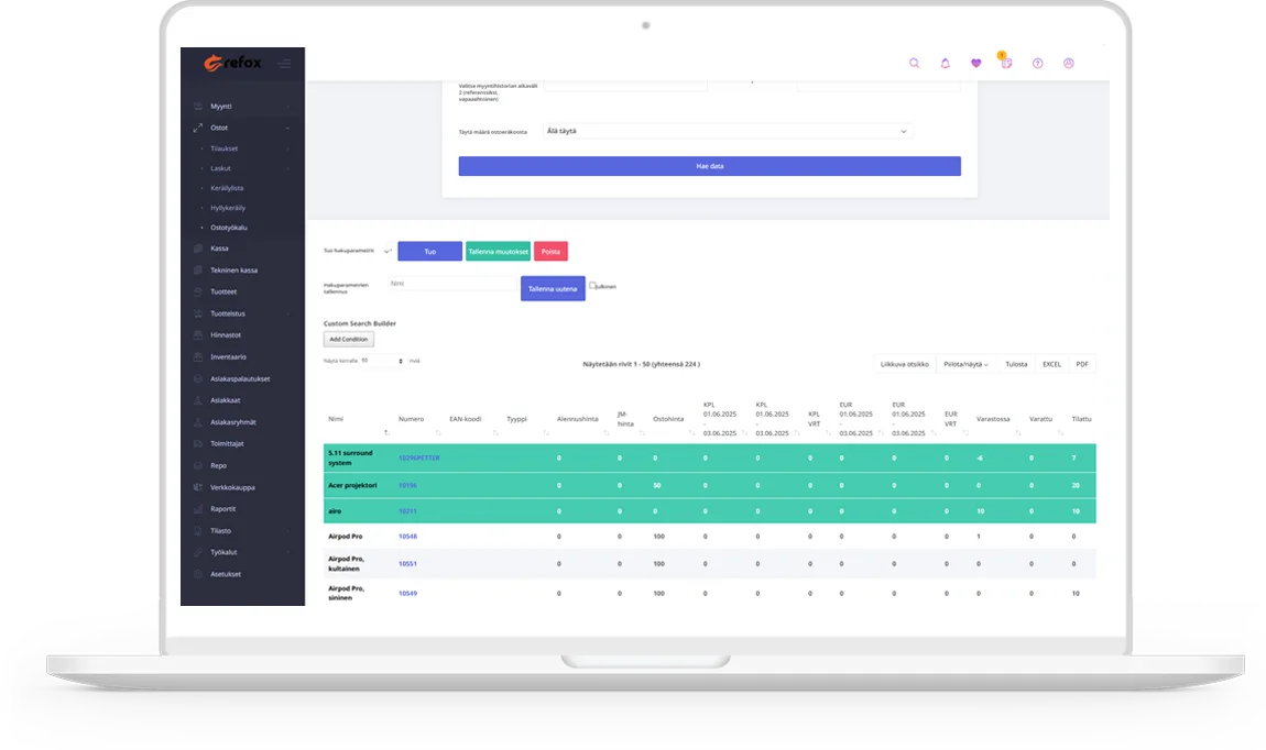 Refox UI example