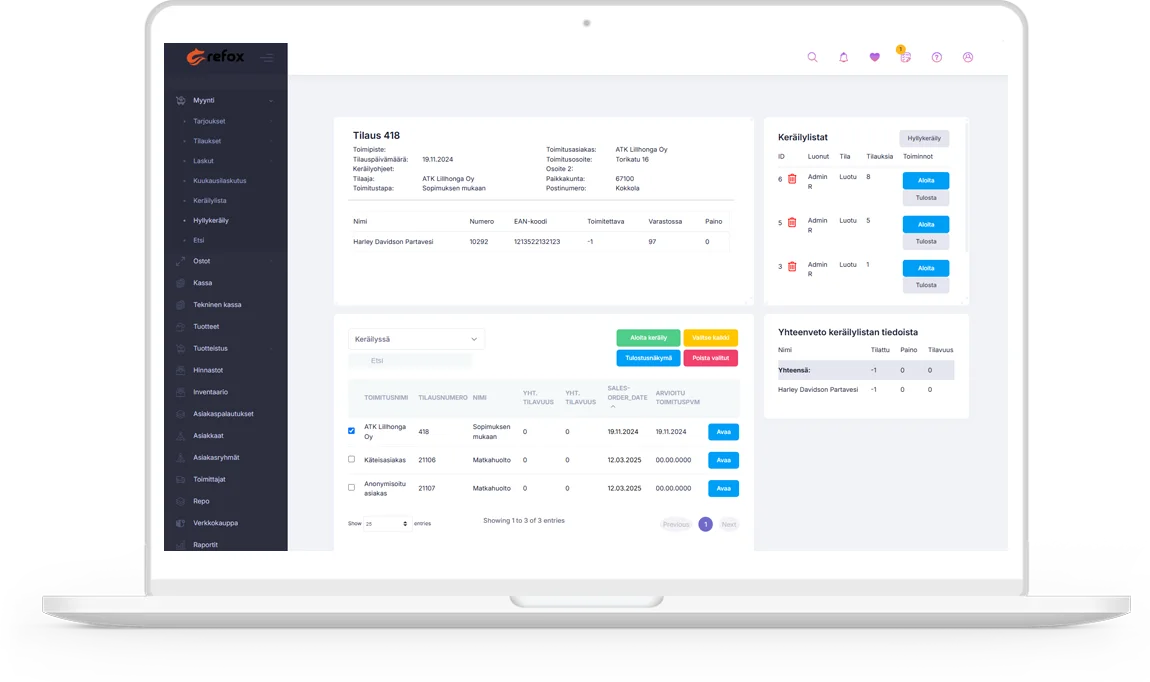 Refox UI example
