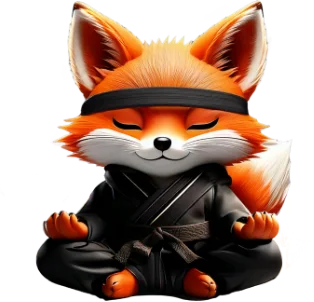 Refox mascot meditating